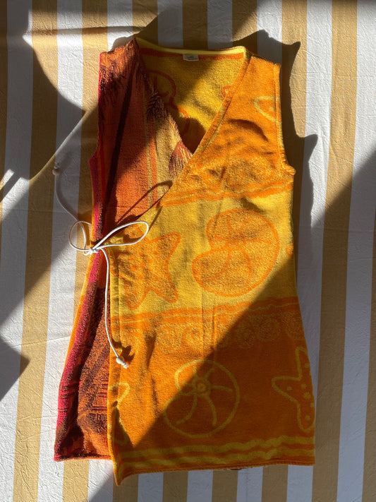 Towel dress - tangerine