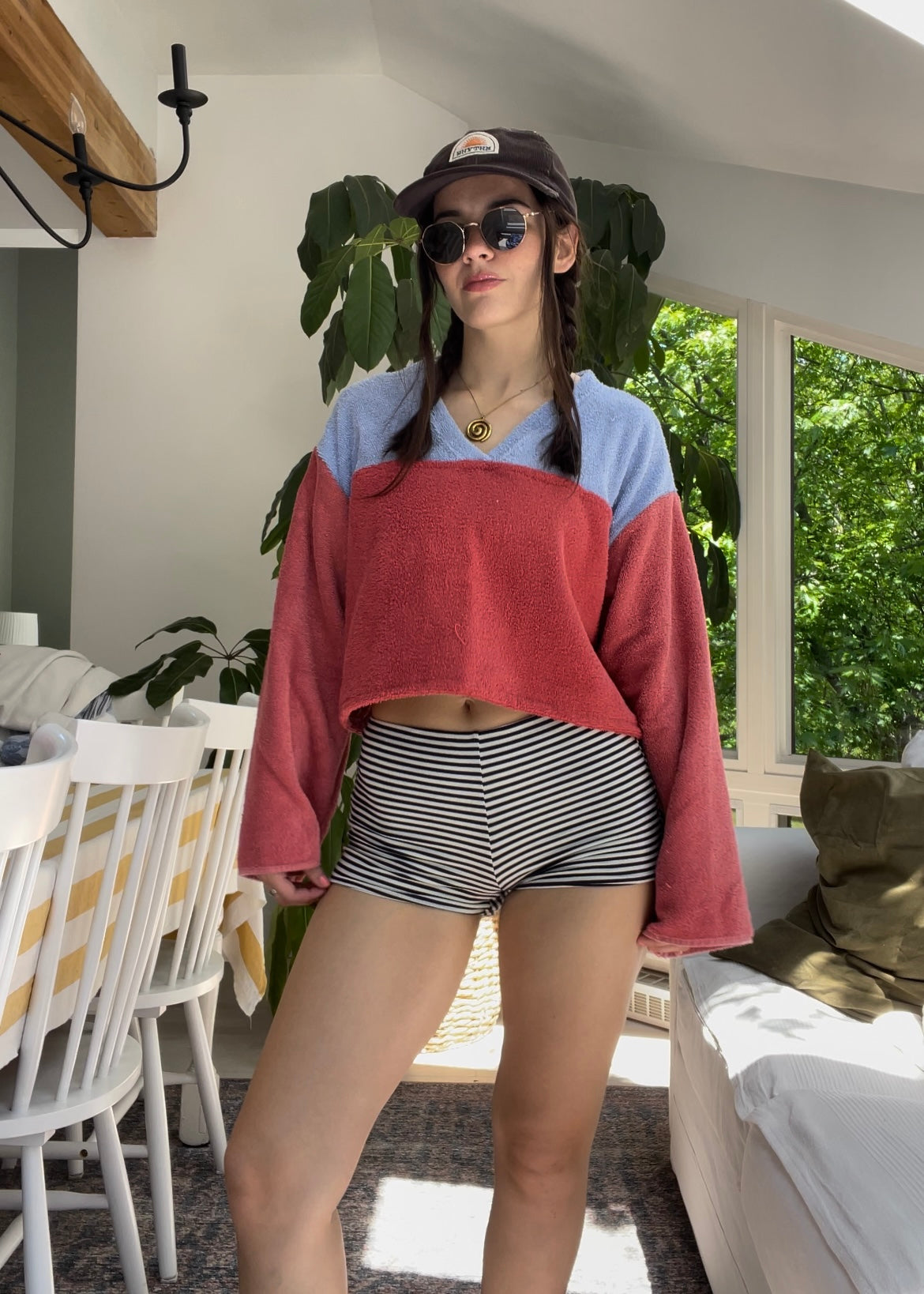 Football tee - Blue + red