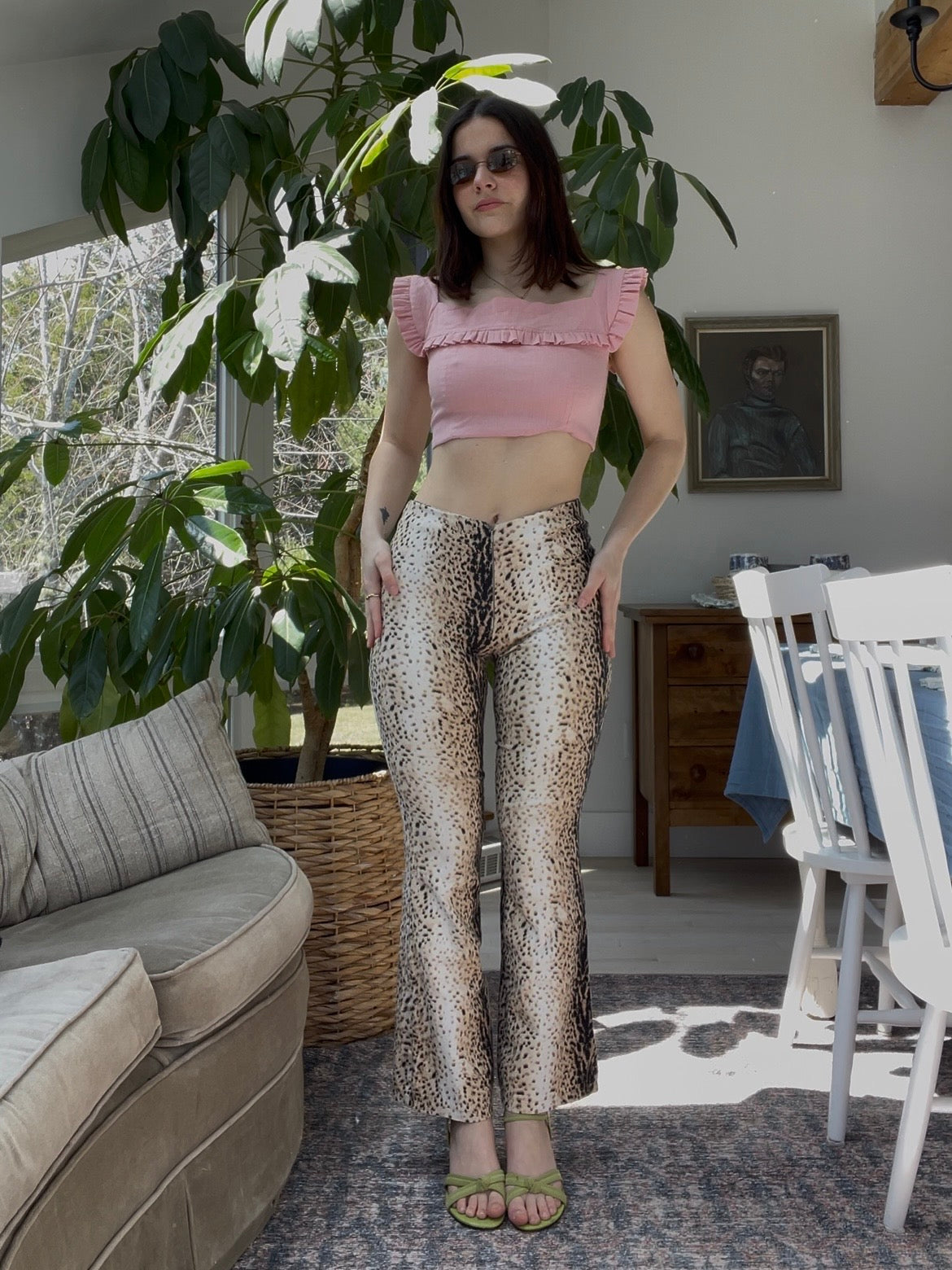 Blush pink crop top