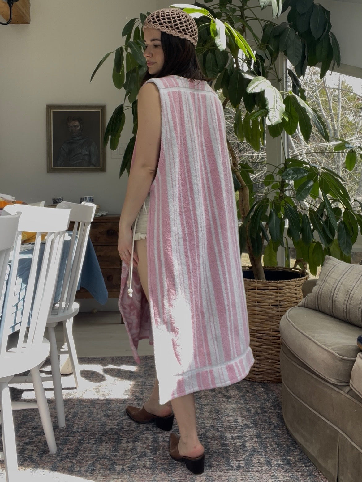 Towel coverup - Toile de Jouy