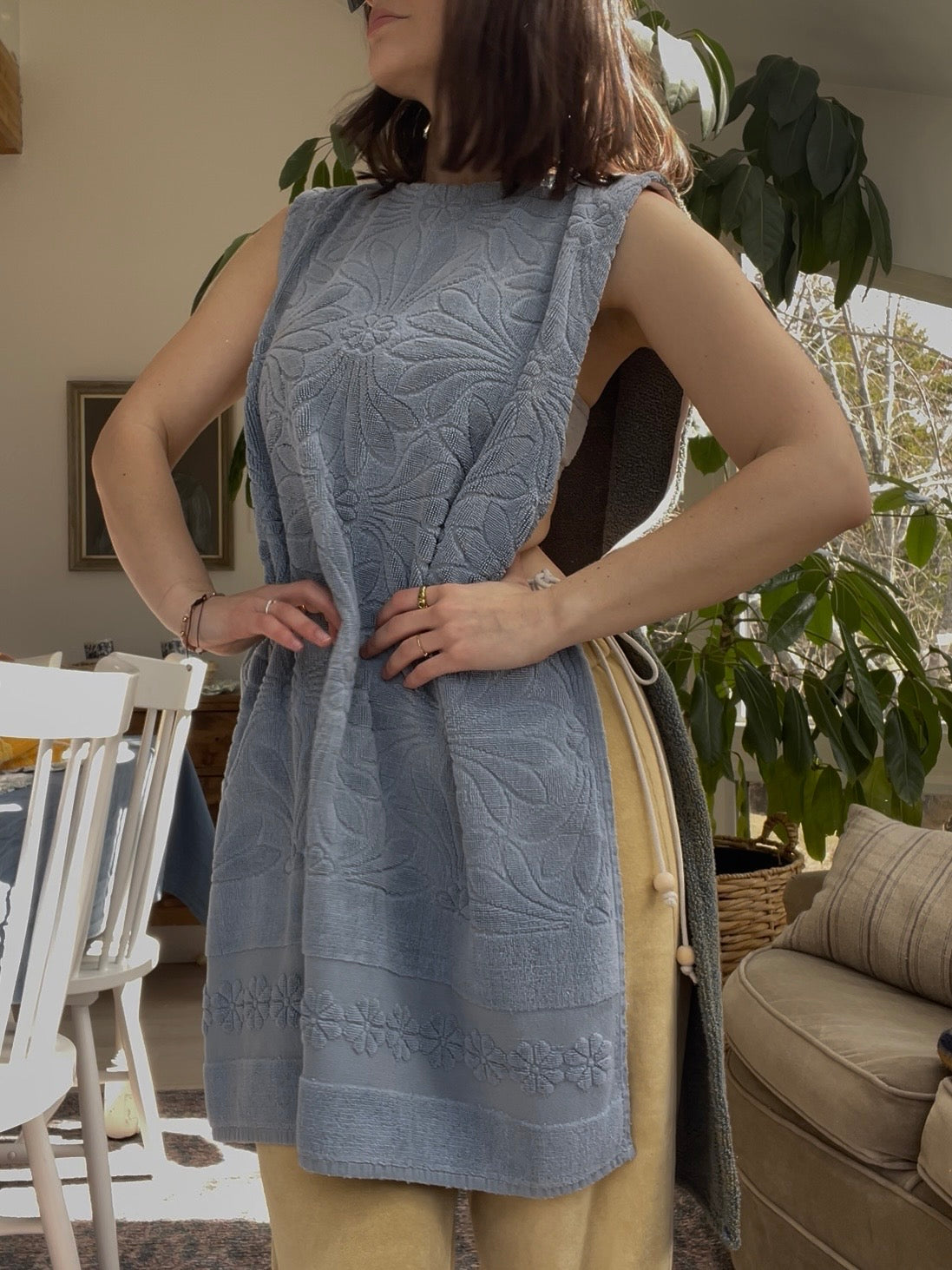 Towel coverup - Dusty blue