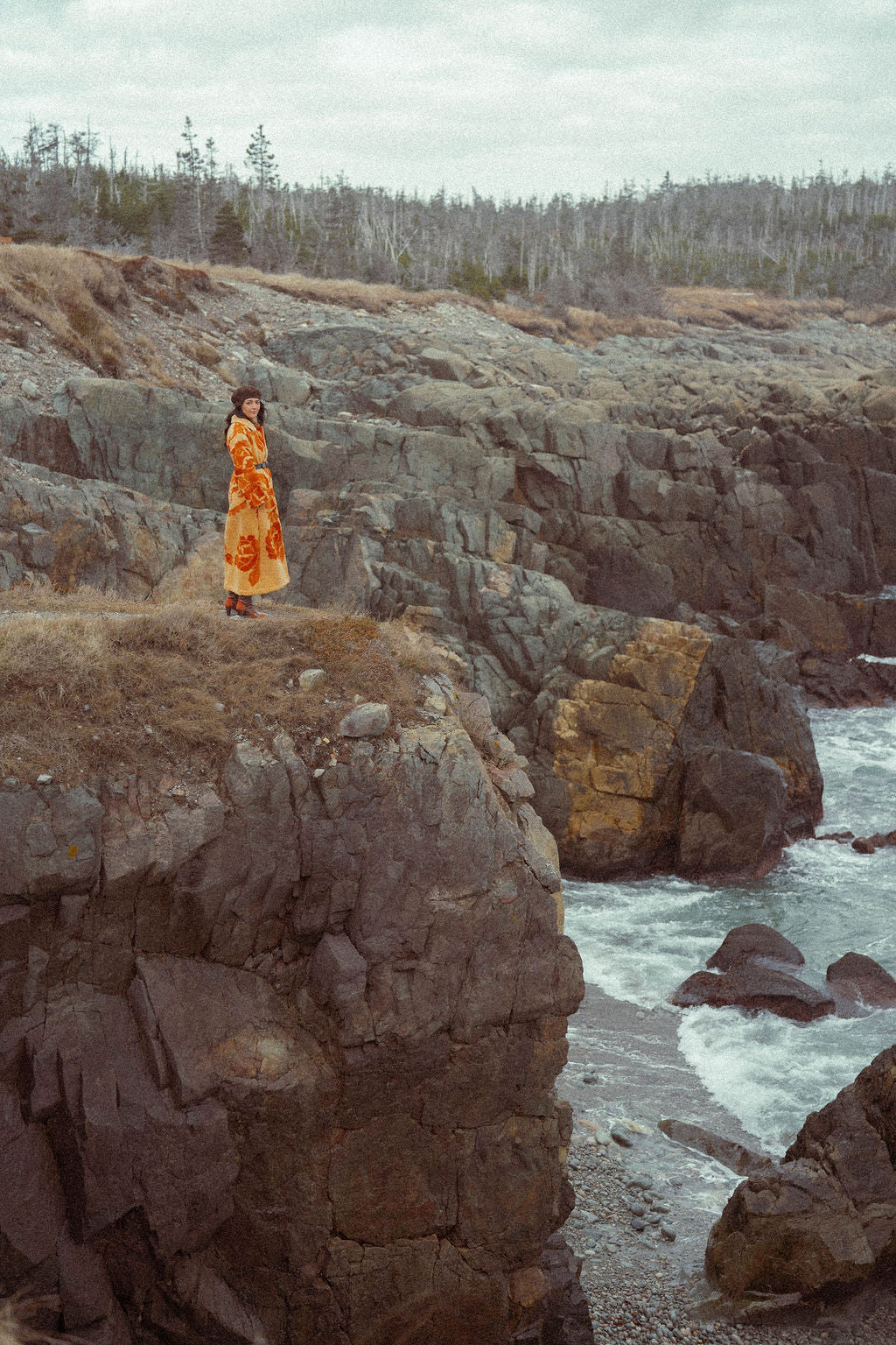 Blanket coat - Orange rose