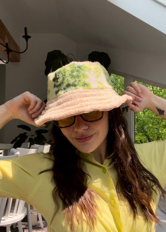 Bucket hat - Pink + green