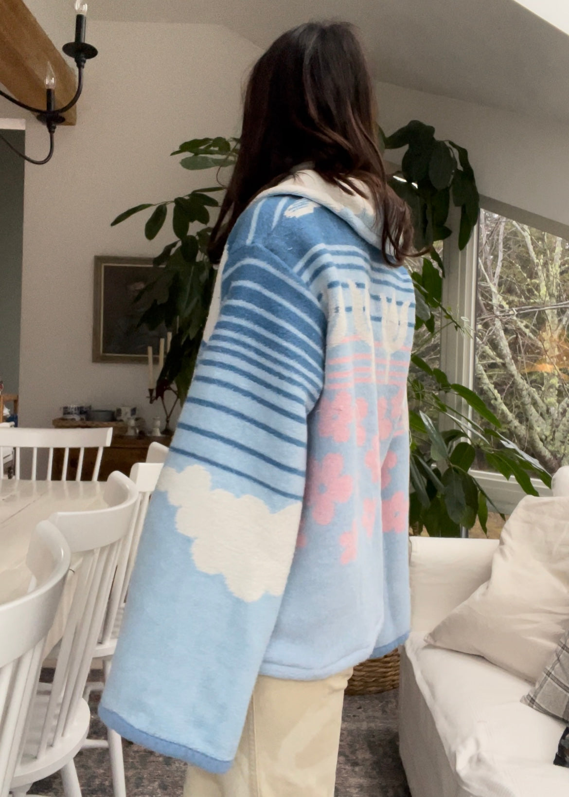 Blanket jacket - Blue Geese