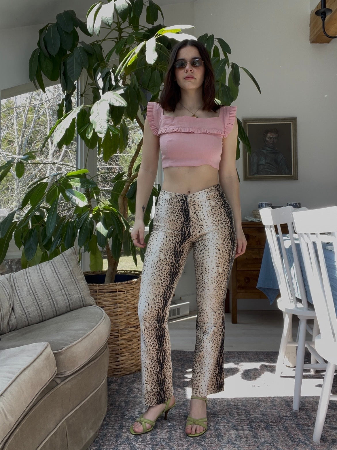 Blush pink crop top