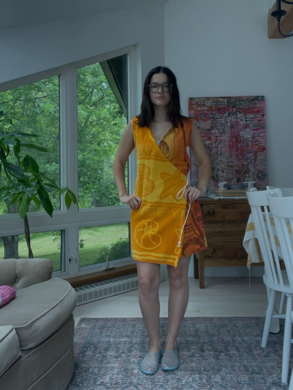 Towel dress - tangerine