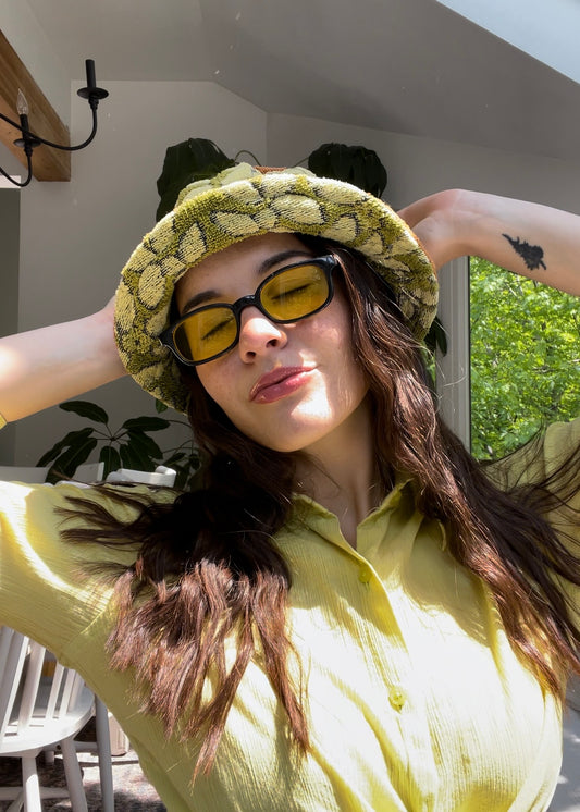 Bucket hat - Green floral