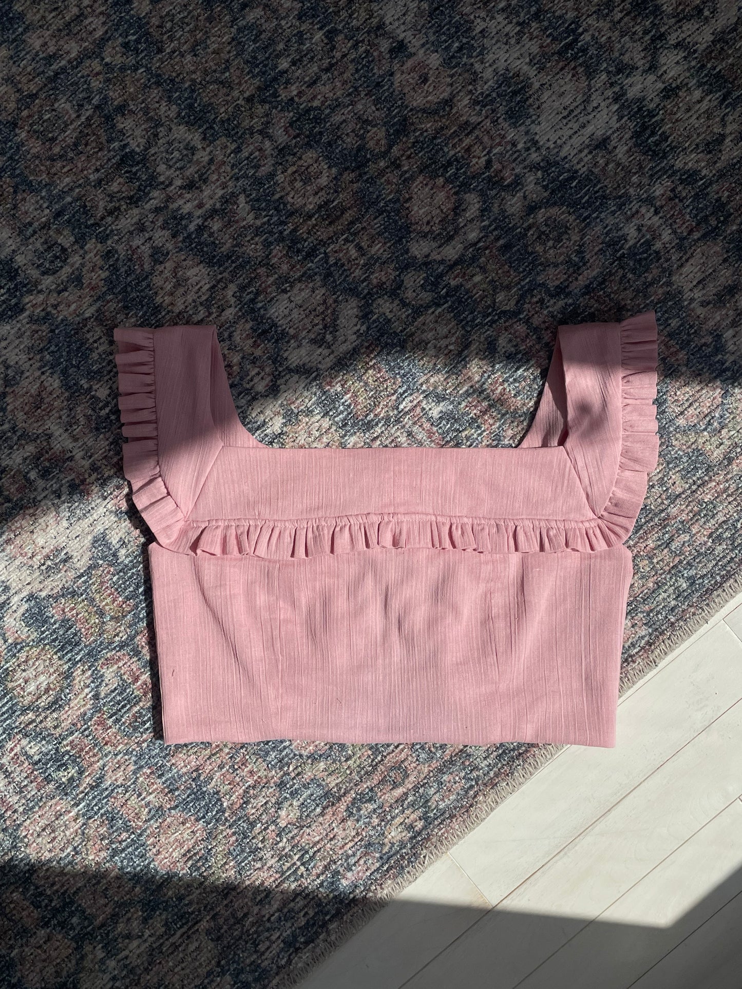 Blush pink crop top