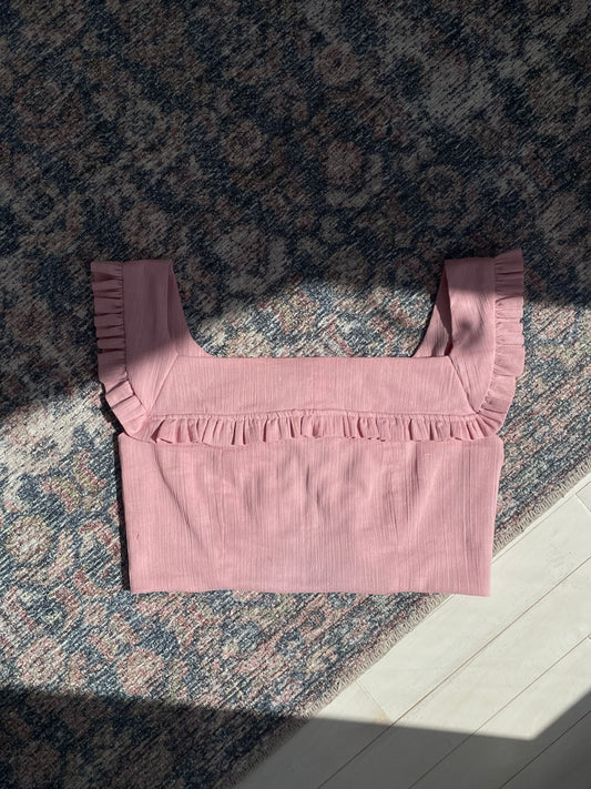 Blush pink crop top