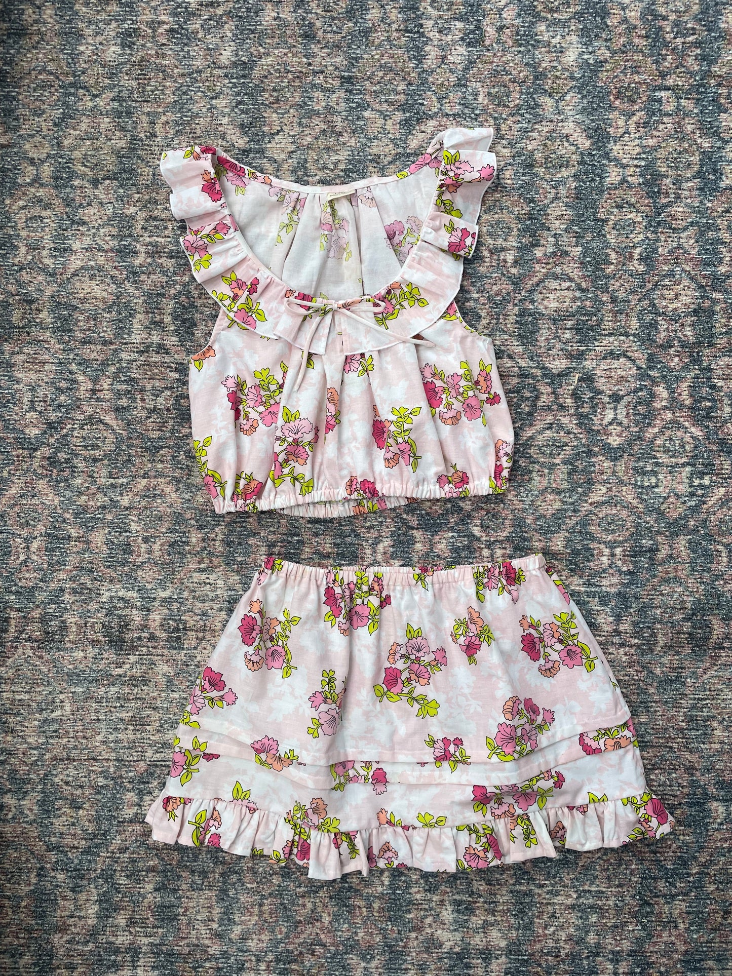 Pink floral set
