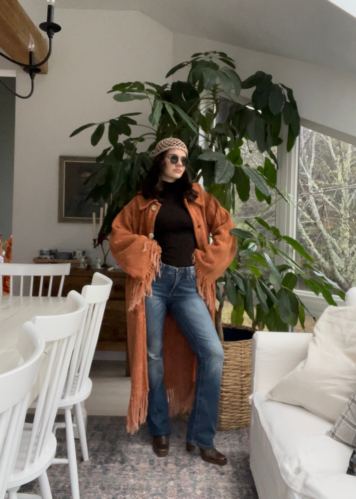 Blanket duster - Rust Chenille