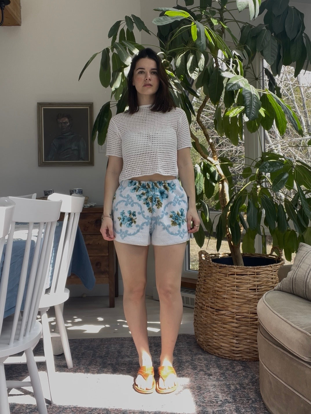 Towel short - Powder blue