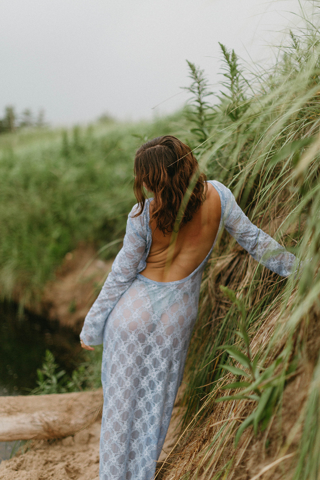 Blue lace maxi