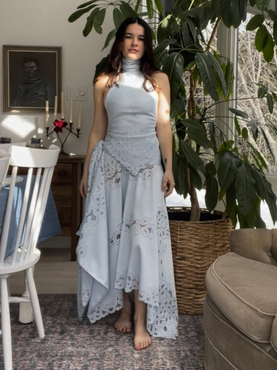 Blue lace set