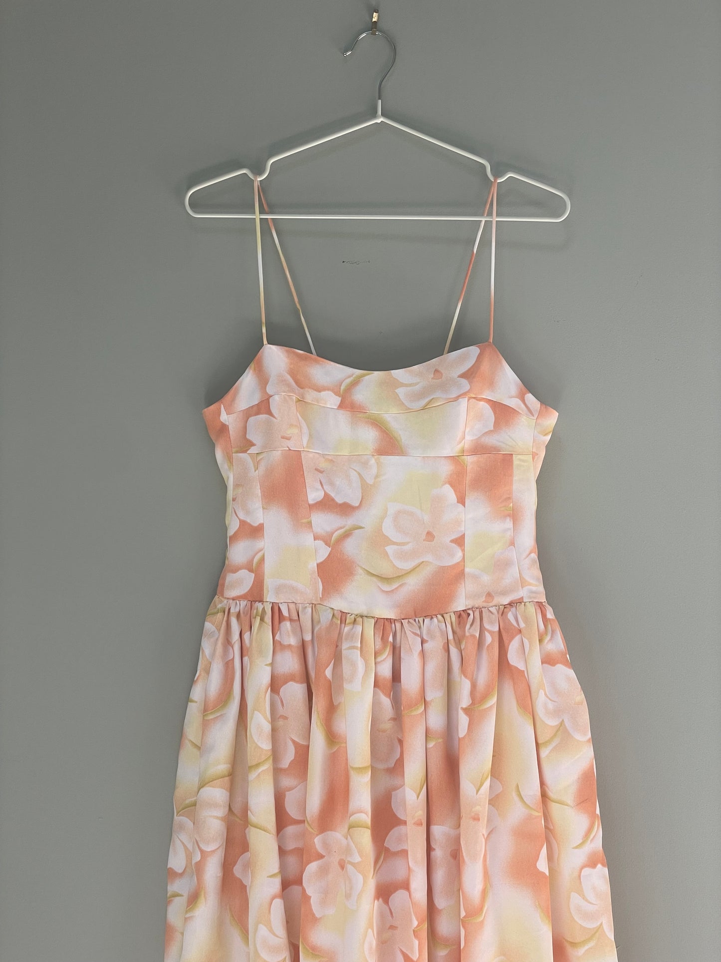 Peach midi dress
