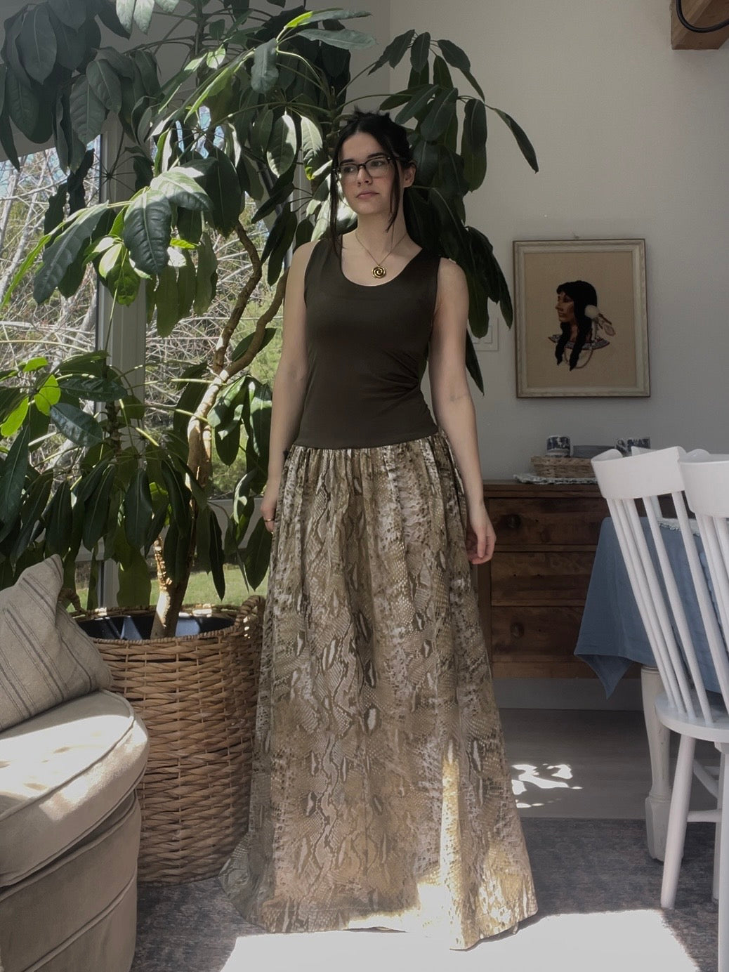 Green maxi dress