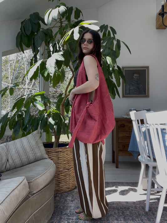 Pink slouch bag