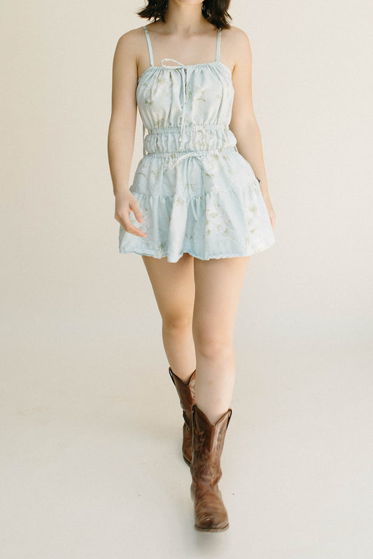 Blue floral mini