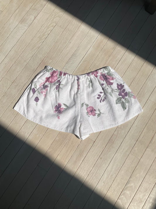 Towel short - Purple petals