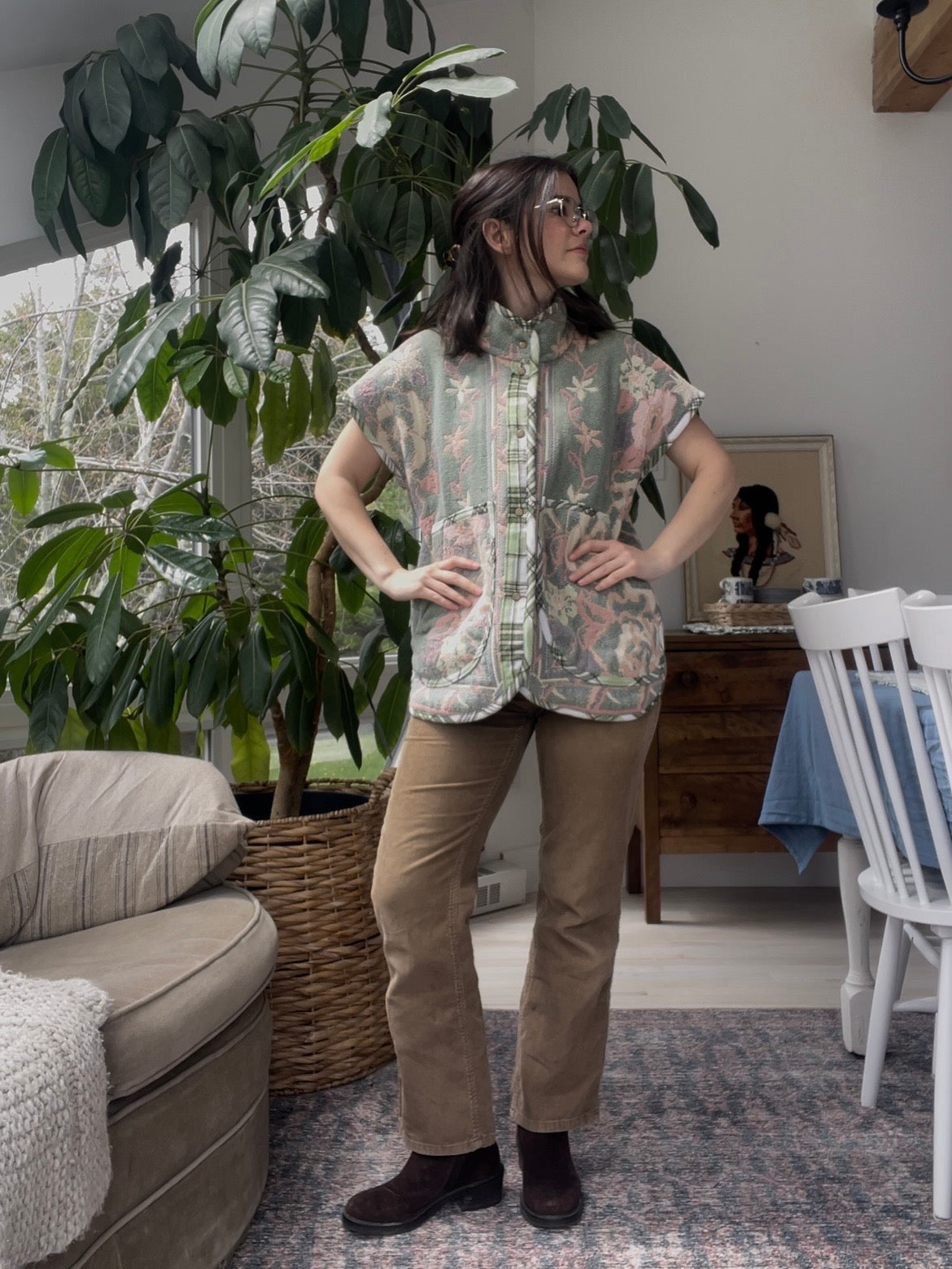 Blanket vest - water lilies