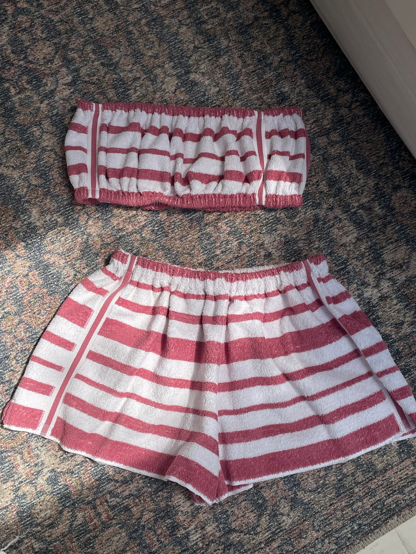 Towel set - Pink stripe