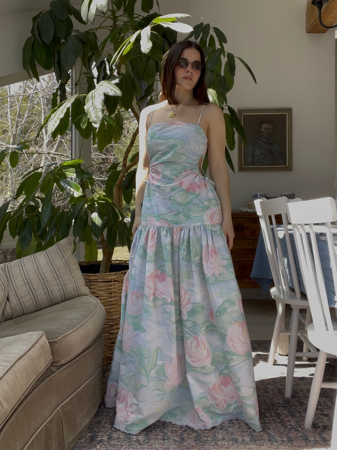Water lily maxi dress
