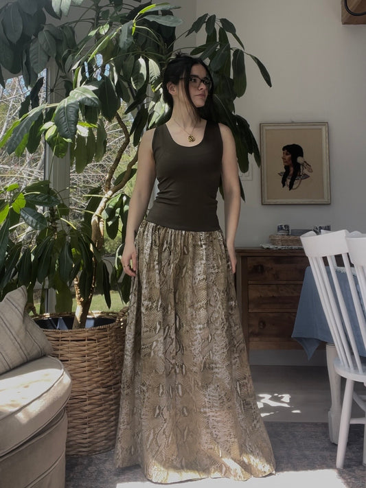 Green maxi dress