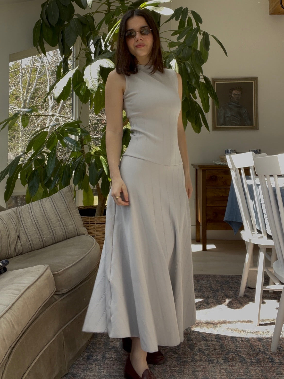 Light grey maxi dress